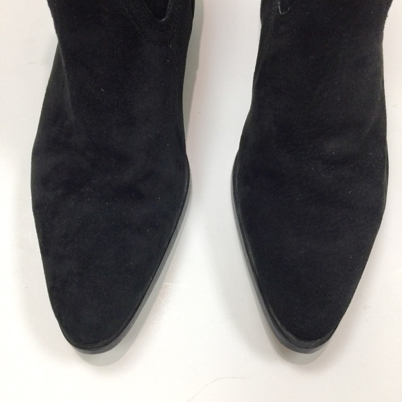 Vintage 90’s Suede Leather Jeweled Western Boots - Picture 6 of 10